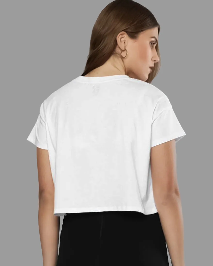 Womens Cropped TShirt Funky Kiss