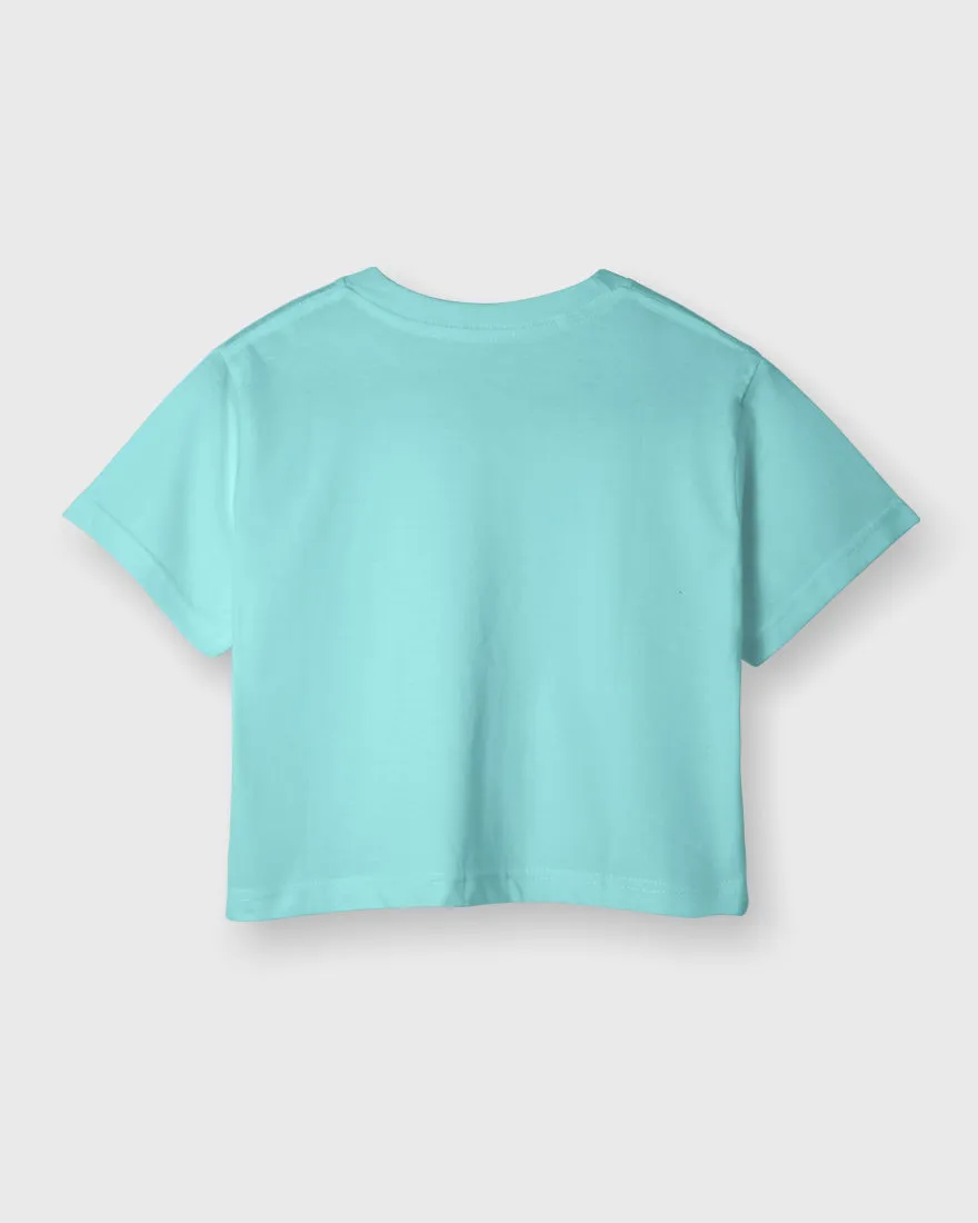 Womens Cropped TShirt Funky Kiss