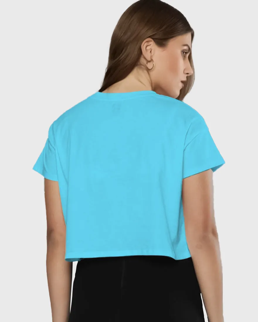 Womens Cropped TShirt Funky Kiss