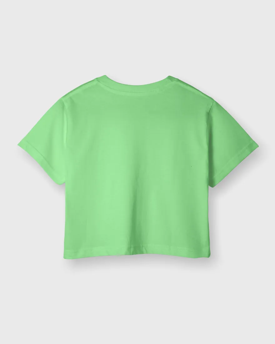 Womens Cropped TShirt Funky Kiss