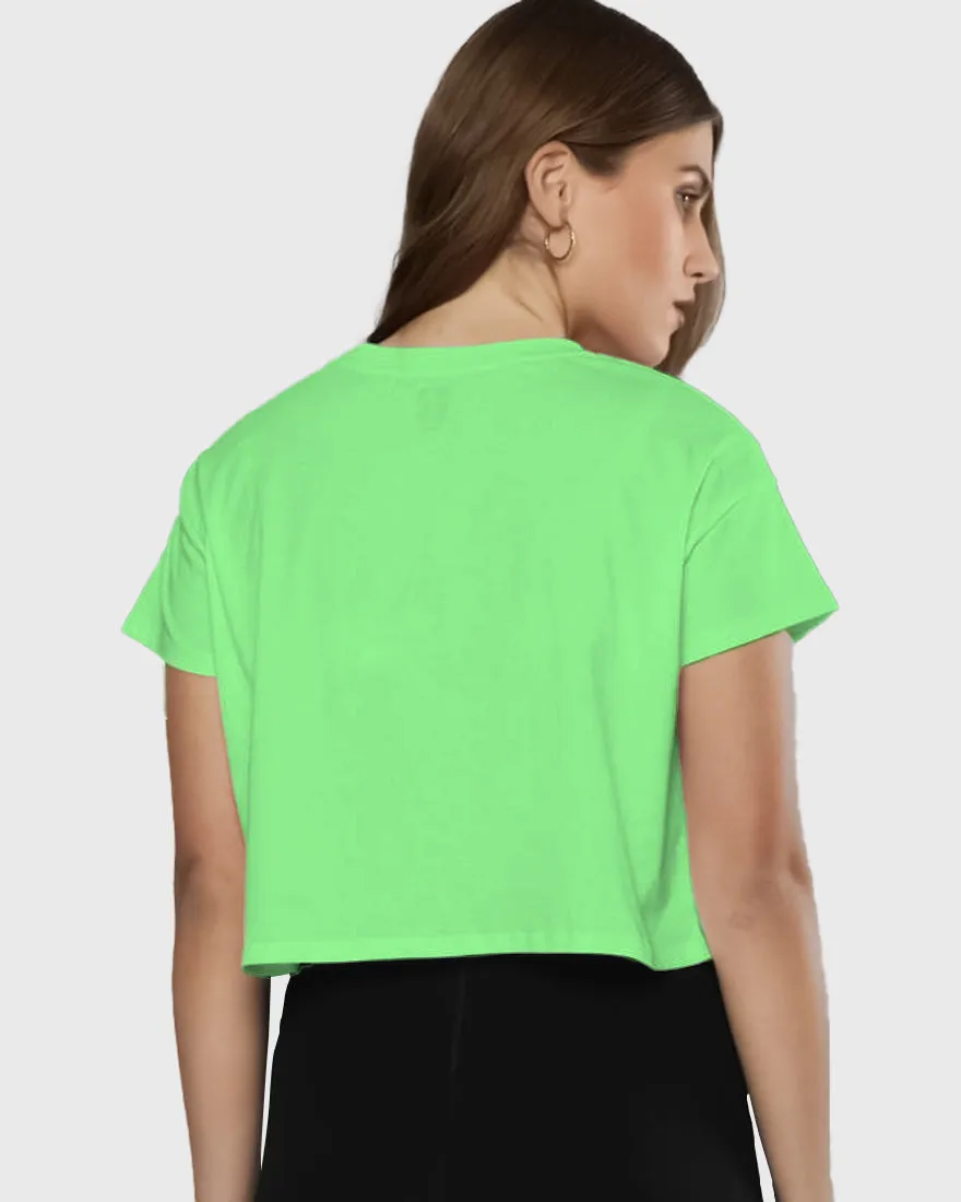 Womens Cropped TShirt Funky Kiss