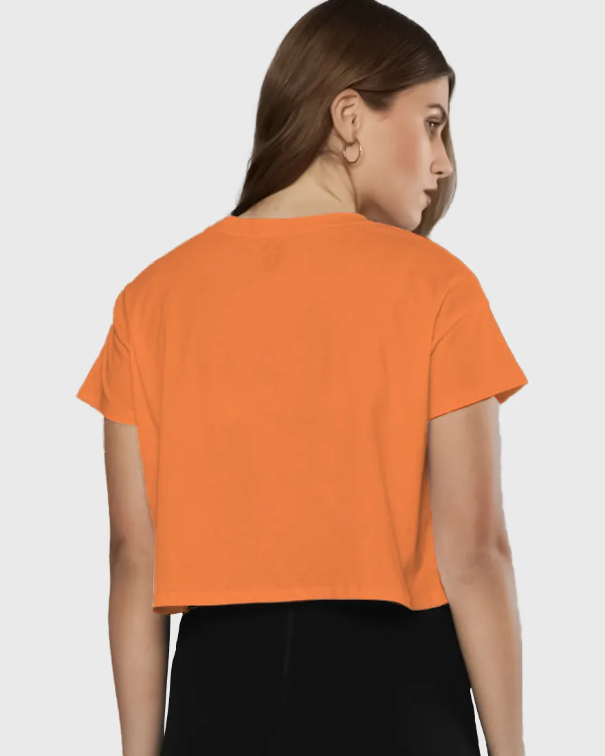 Womens Cropped TShirt Funky Kiss