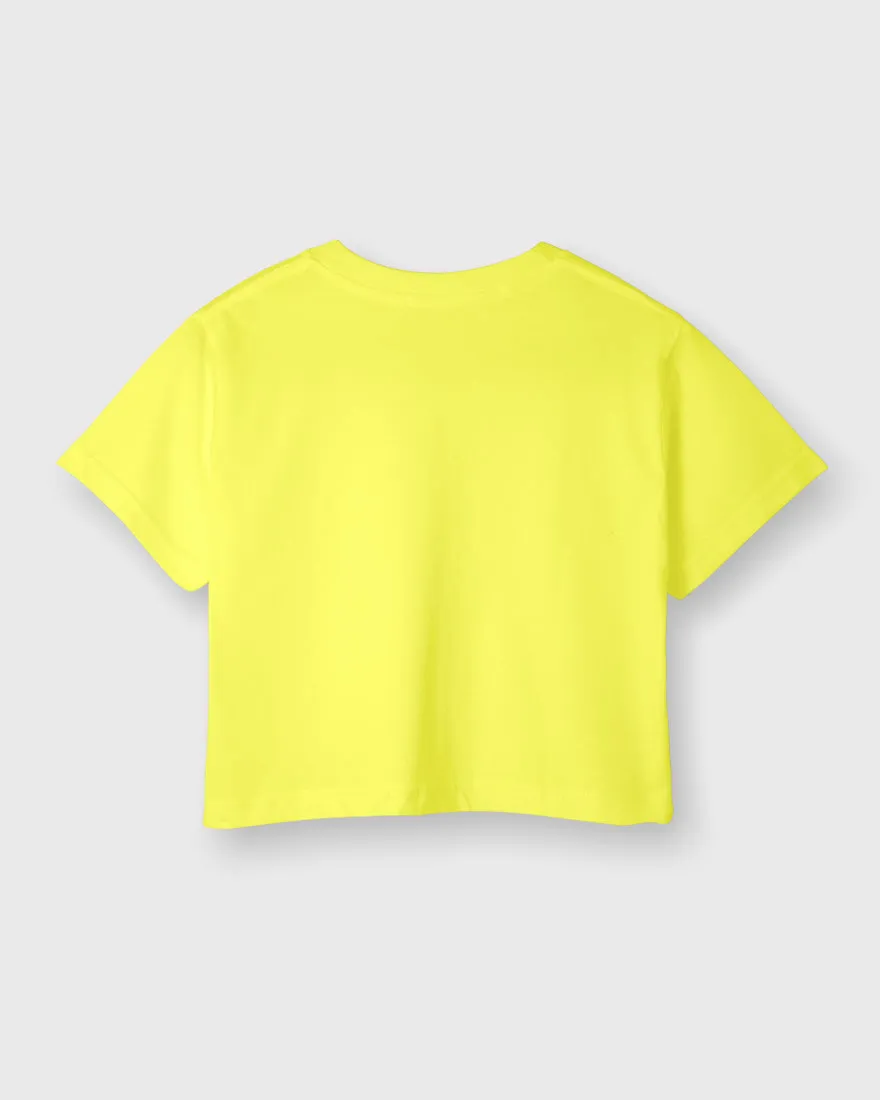Womens Cropped TShirt Funky Kiss