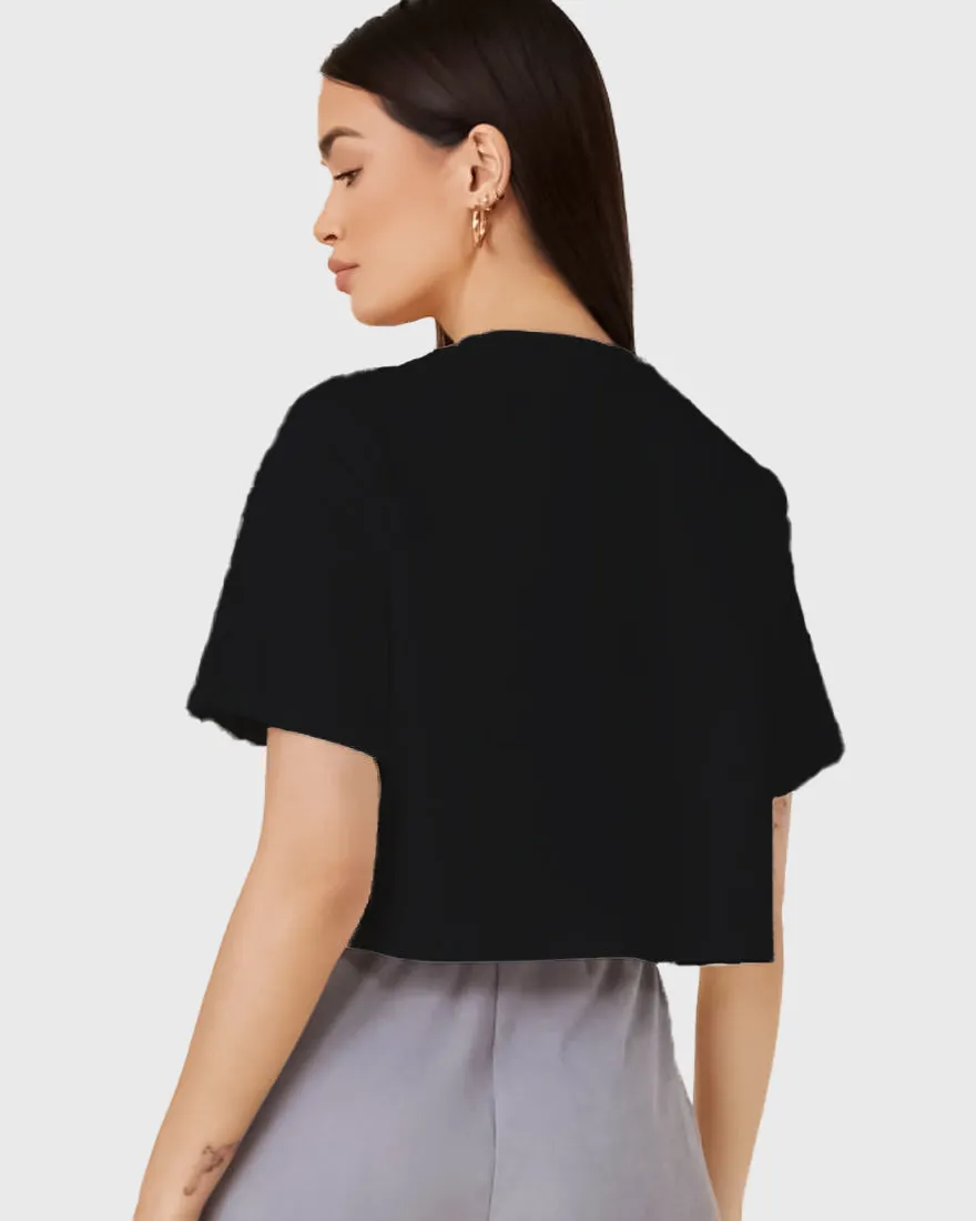 Womens Cropped TShirt Funky Kiss