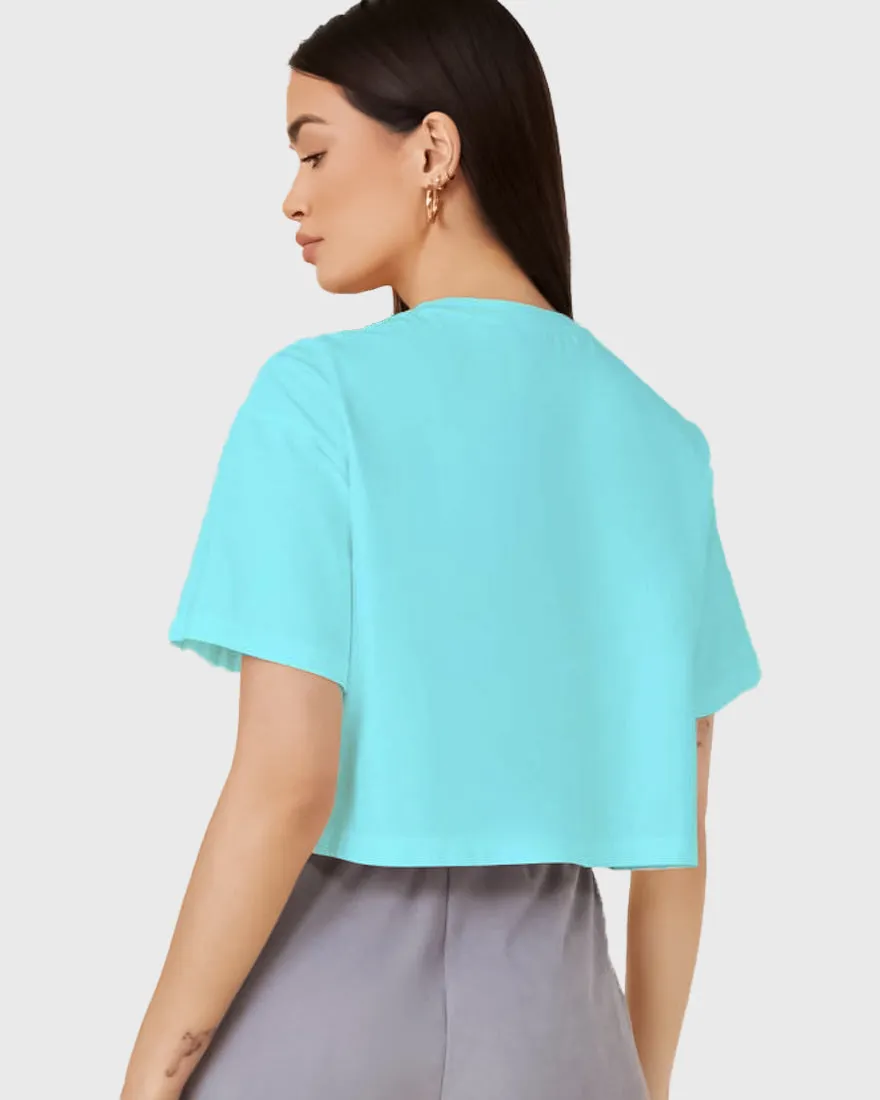Womens Cropped TShirt Funky Kiss