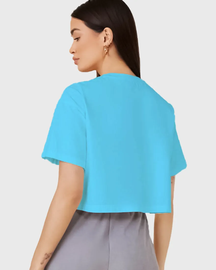 Womens Cropped TShirt Funky Kiss