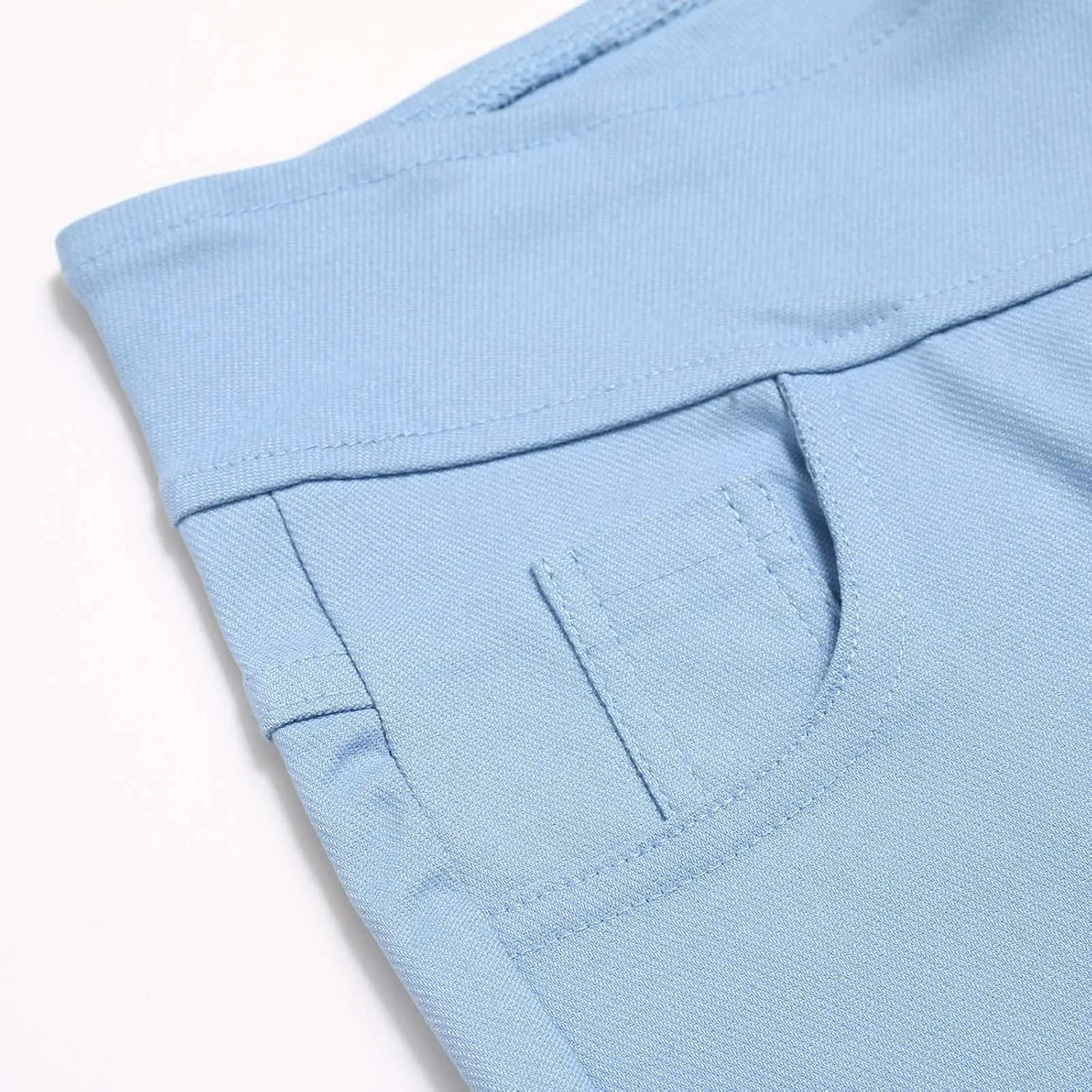 Womens Linen Wide Leg Pants Women High Waist Casual Elastic Waist Plaid Gingham Wide Leg Capri Palazzo Pants