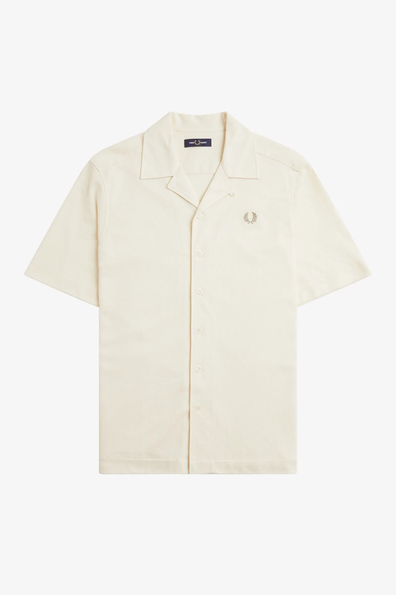 WOVEN MESH REVERE COLLAR SHIRT