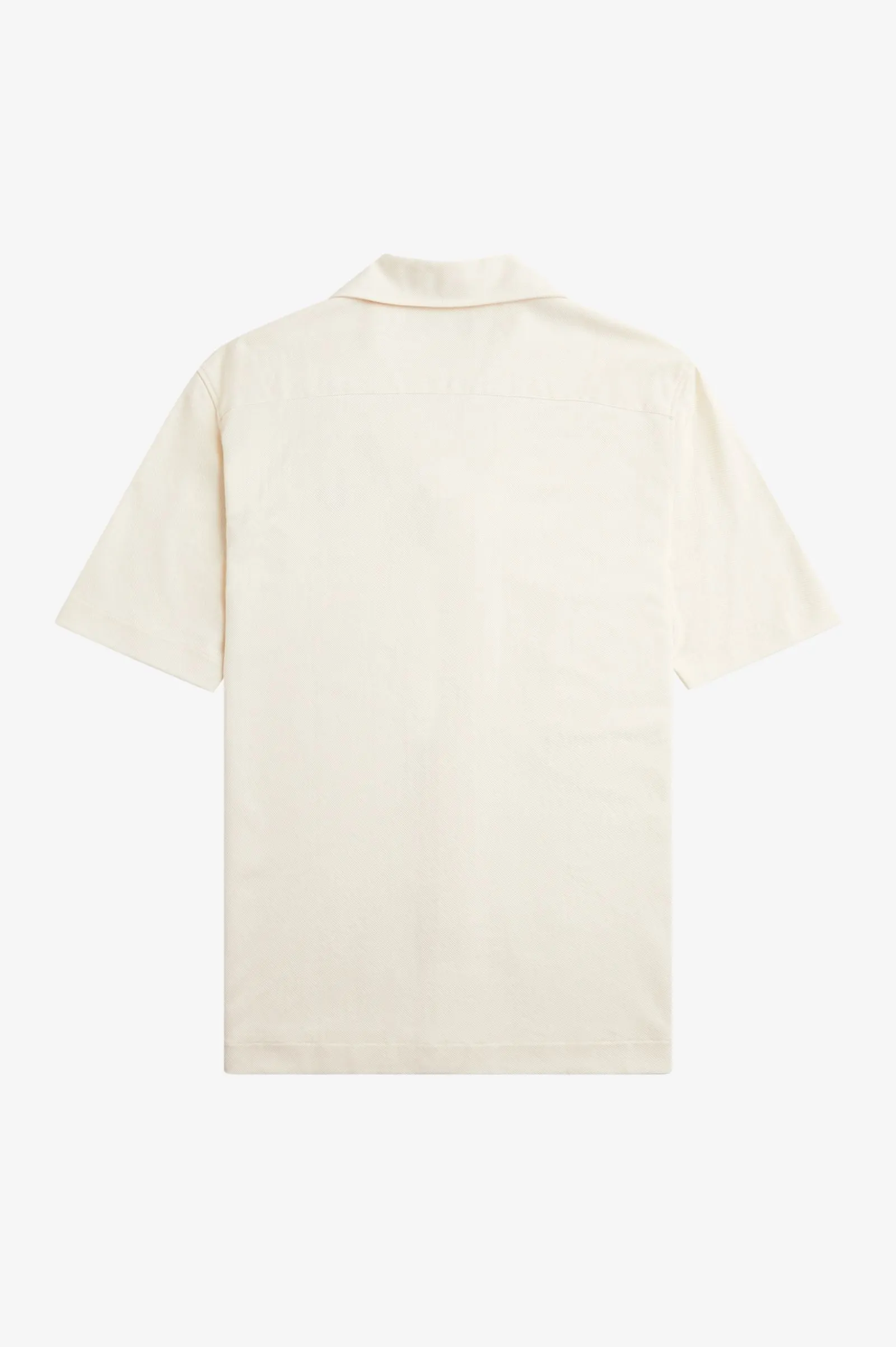 WOVEN MESH REVERE COLLAR SHIRT
