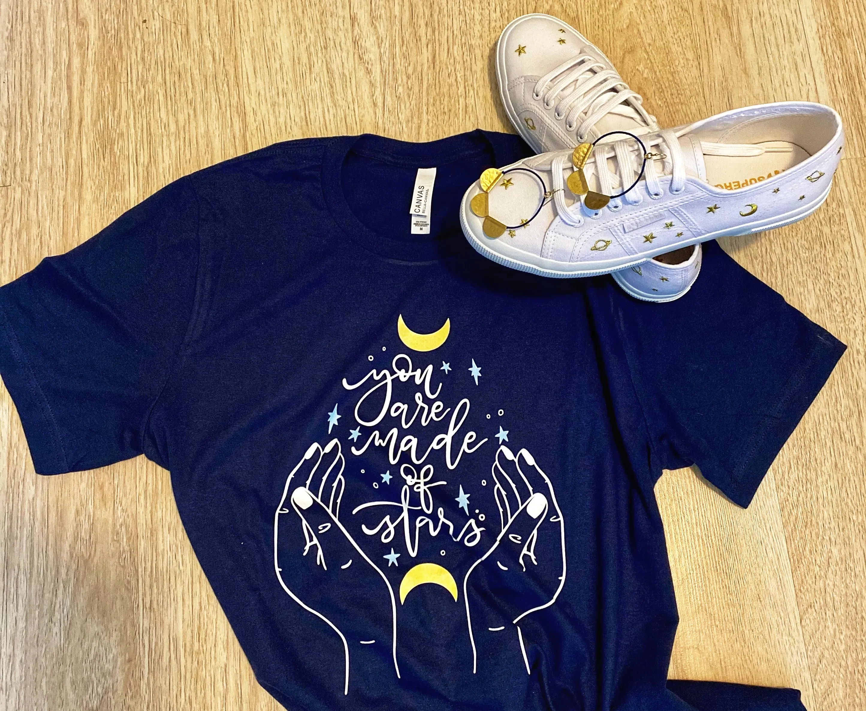 You are Made of Stars graphic tee | Cosmic